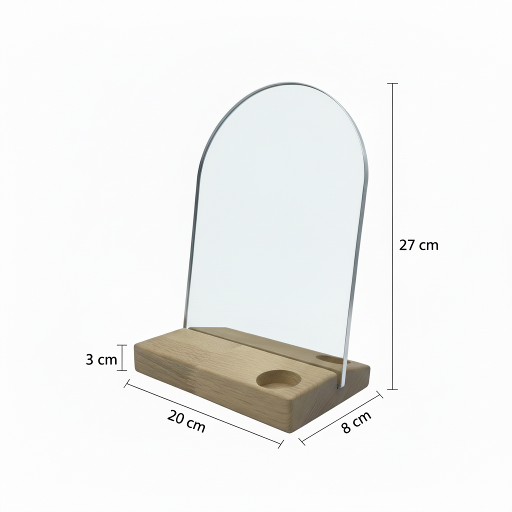 Aynalı mumluk - düzenlenmiş ölçüler
