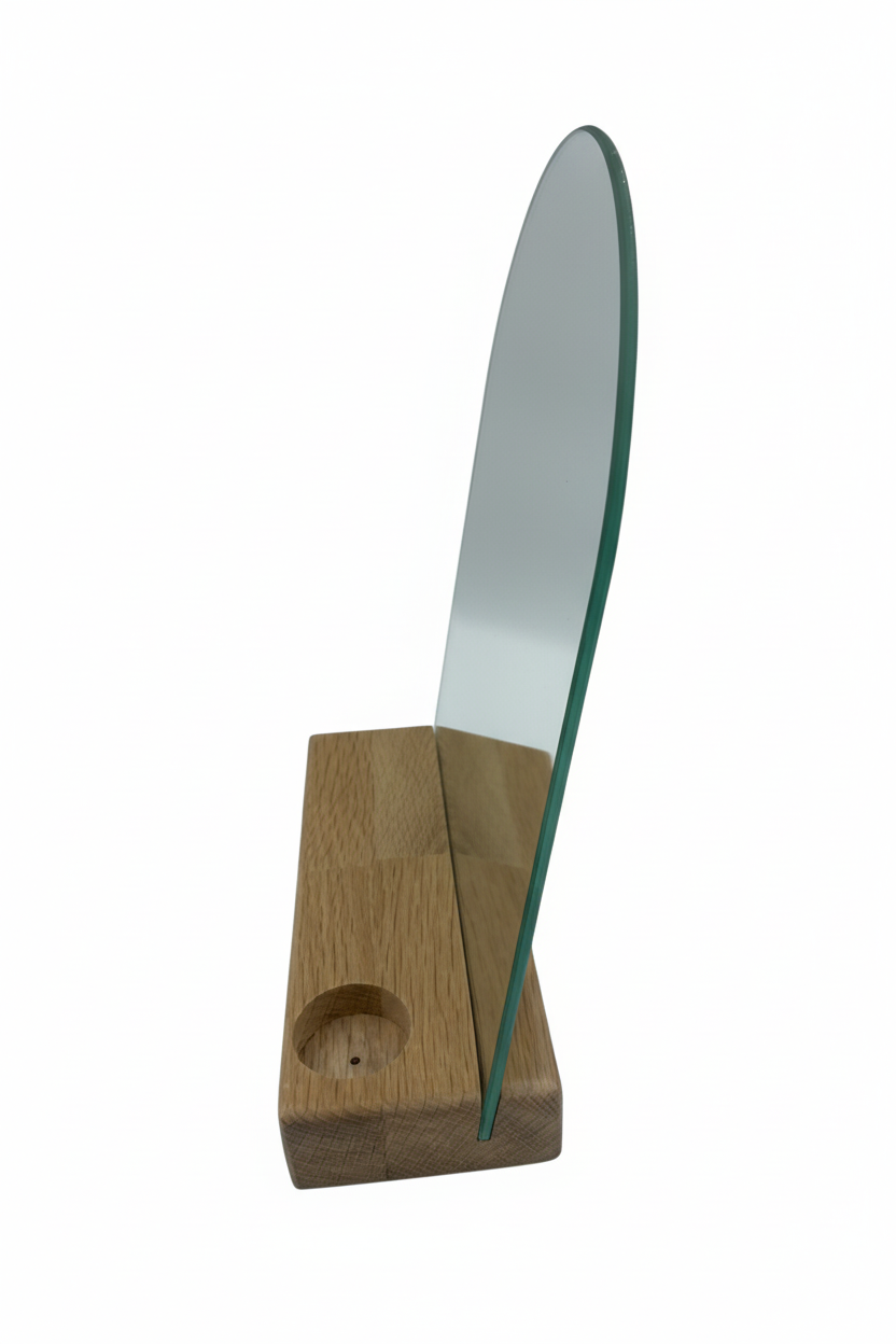 Aynalı mumluk - yan görünüm