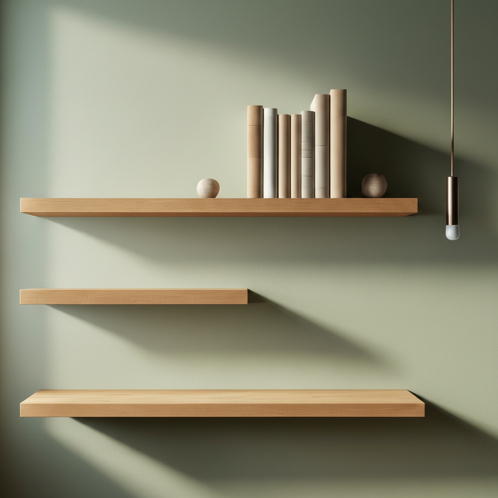 Kare Format Ahşap Raflar