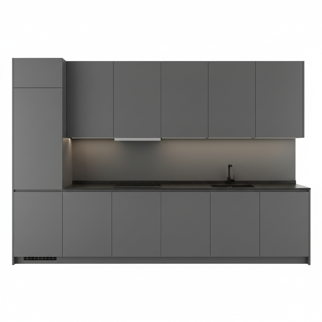 Modern Gri Mutfak Dolabı